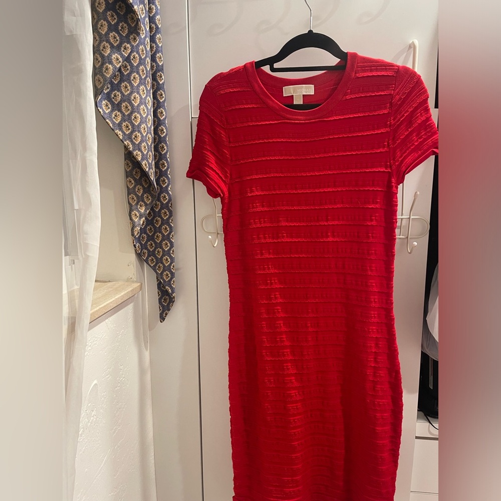 Michael Kors Stretchy Scarlet Red Dress